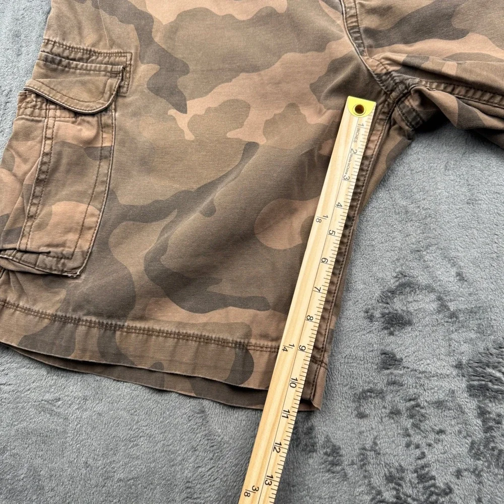 Arizona Cargo Shorts Men 40 Brown Camo Utility Pockets Excellent